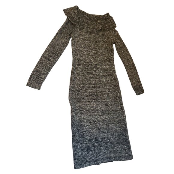 Anthropologie Moth Long Sweater Dress Size S Women's Grey Knit Turtleneck - Picture 2 of 6